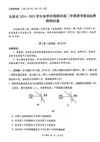 云南省玉溪市2025届新高二下学期7月期末教学质量检测-物理试题+答案