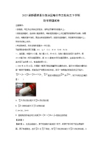 2025届新疆维吾尔自治区喀什市三校高三下学期联考理科综合物理试卷（解析版）
