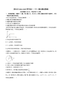 河北省邢台市2024-2025学年高一下学期期末测试物理试卷（含解析）含答案解析