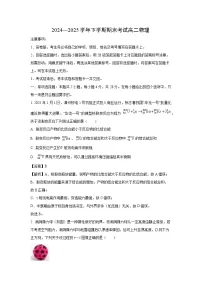【物理】河北省2024-2025学年高二下学期6月期末省级联测试卷（解析版）
