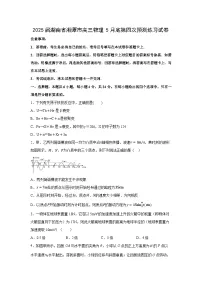 2025届湖南省湘潭市高三下学期5月底第四次预测练习物理试卷（解析版）