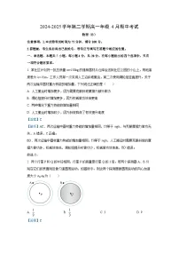 河北省石家庄市部分学校2024-2025学年高一下学期4月期中考试 （B卷）物理试卷（解析版）