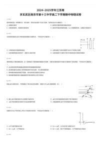 2024~2025学年江苏南京玄武区南京市第十三中学高二下学期期中物理试卷（有答案解析）