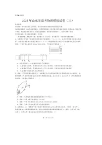 2025年山东省高考物理模拟试卷（三）