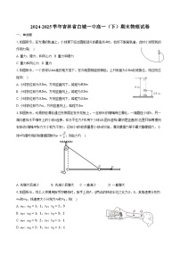 2024-2025学年吉林省白城一中高一（下）期末物理试卷（含解析）