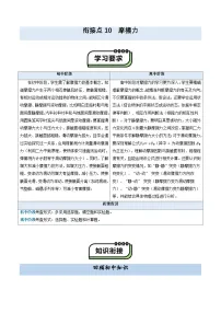 【初高衔接】衔接点10 摩擦力-2025年初升高物理暑假衔接讲练 (通用版)（含答案）