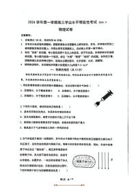 2024～2025学年上海市杨浦高级中学高二上期中物理试卷(无答案)