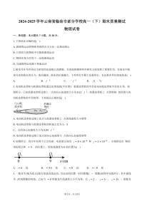 2024-2025学年云南省临沧市部分学校高一（下）期末质量测试物理试卷（含解析）