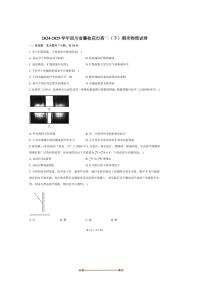 2024～2025学年四川省攀枝花市高二下期末物理试卷(含解析)