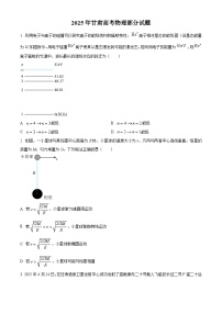 2025年高考真题甘肃卷物理+答案