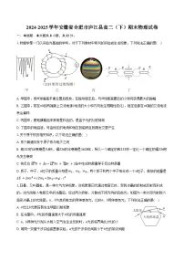 2024-2025学年安徽省合肥市庐江县高二（下）期末物理试卷（含解析）