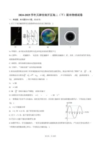 2024-2025学年天津市南开区高二（下）期末物理试卷（含解析）