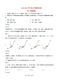 黑龙江省齐齐哈尔市2024_2025学年高一物理上学期期末试卷含解析