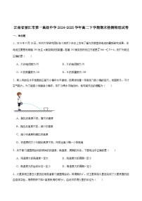 云南省丽江市第一高级中学2024-2025学年高二下学期期末质量检测物理试卷（含答案）含答案解析