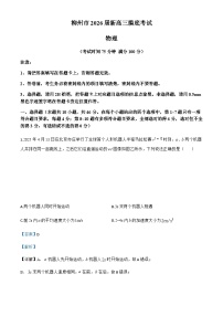 2025届广西柳州市新高三摸底考试物理试卷（解析版）
