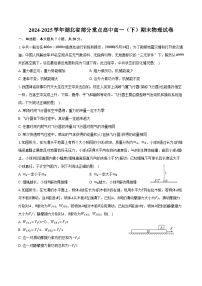 2024-2025学年湖北省部分重点高中高一（下）期末物理试卷（含解析）