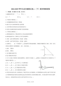 2024-2025学年北京市朝阳区高二（下）期末物理试卷（含答案）