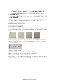 2024～2025学年广东实验中学高一上期末考试物理试卷(含答案)