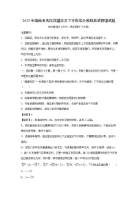 2025届湖南省名校联盟高三下学期联合模拟测试物理试题（解析版）