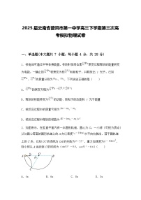 2025届云南省普洱市第一中学高三下学期第三次高考模拟物理试卷（含答案解析）
