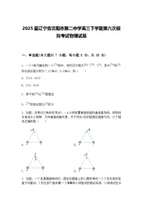 2025届辽宁省沈阳市第二中学高三下学期第六次模拟考试物理试题（含答案解析）