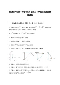 安徽省六安第一中学2025届高三下学期模拟预测物理试题（含答案解析）