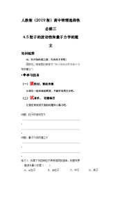 选择性必修 第三册粒子的波动性和量子力学的建立学案设计