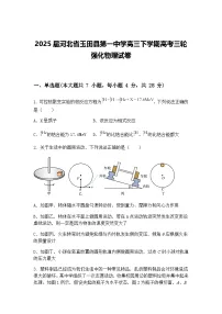 2025届河北省玉田县第一中学高三下学期高考三轮强化物理试卷（含答案解析）
