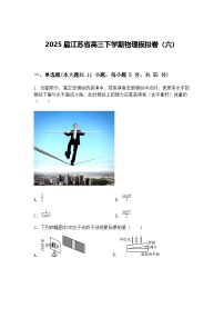 2025届江苏省高三下学期物理模拟卷（六）（含答案解析）