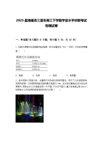 2025届海南省三亚市高三下学期学业水平诊断考试物理试卷（含答案解析）