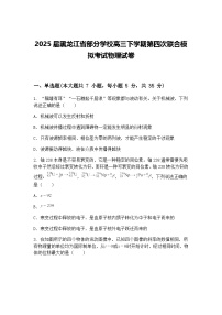 2025届黑龙江省部分学校高三下学期第四次联合模拟考试物理试卷（含答案解析）