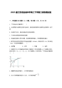 2025届江苏省盐城中学高三下学期三模物理试题（含答案解析）