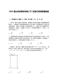 2025届山东省泰安市高三下二轮复习检测物理试题（含答案解析）