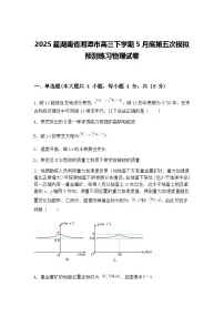 2025届湖南省湘潭市高三下学期5月底第五次模拟预测练习物理试卷（含答案解析）