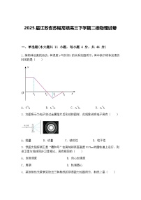 2025届江苏省苏锡常镇高三下学期二模物理试卷（含答案解析）