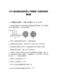 2025届山西省吕梁市高三下学期第二次模拟考试物理试题（含答案解析）
