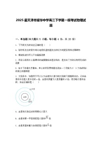 2025届天津市耀华中学高三下学期一模考试物理试题（含答案解析）