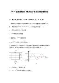 2025届福建省厦门市高三下学期三模物理试题（含答案解析）