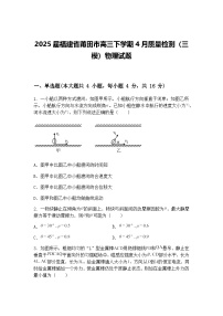 2025届福建省莆田市高三下学期4月质量检测（三模）物理试题（含答案解析）