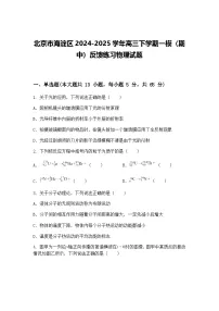 北京市海淀区2024-2025学年高三下学期一模（期中）反馈练习物理试题（含答案解析）