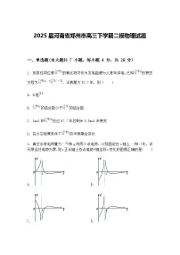 2025届河南省郑州市高三下学期二模物理试题（含答案解析）