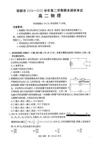 河北省邯郸市2024-2025学年高二下学期期末调研物理试卷（含答案）