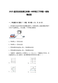 2025届河北省张家口市第一中学高三下学期一模物理试题（含答案解析）