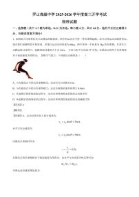2026届河南省信阳市罗山县高级中学高三上学期开学考试物理试题（解析版）