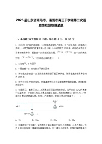 2025届山东省青岛市、淄博市高三下学期第二次适应性检测物理试题（含答案解析）