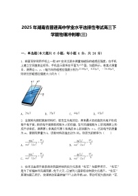 2025年湖南省普通高中学业水平选择性考试高三下学期物理冲刺卷(三)（含答案解析）