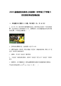 2025届福建省龙岩市上杭县第一中学高三下学期5月校质检考试物理试题（含答案解析）