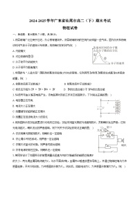 2024-2025学年广东省汕尾市高二（下）期末物理试卷（含解析）