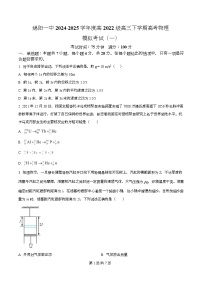 四川省绵阳市第一中学2024-2025学年高三下学期物理模拟考试（一）试卷（Word版附解析）