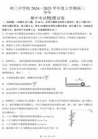 2025届黑龙江省哈尔滨三中高三下学期11月期中考-物理试题（含答案）